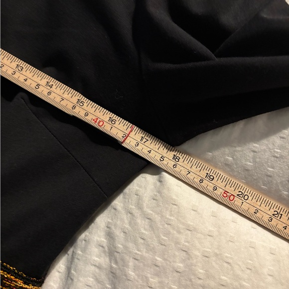 Wayward Fancies Elegant Long Sleeve Dress with Black and Gold Floral Medium - Picture 9 of 11